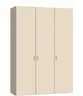 Drehtürenschrank JOIN IT- B ca. 152 cm,  Nougat, Glas, Creme