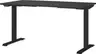 Schreibtisch GELI - höhenverstellbar, LB ca. 140x80 cm, Graphit, Schwarz