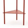 Beistelltisch Dagny - BHT ca. 40x55x40 cm, Dreieckig, Metall, Camparirot