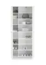 Garderobenschrank - B ca. 90 cm, Weiß, Spiegel