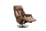 Sessel - Größe M, Relaxfunktion, Leder, Braun