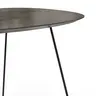 Ecktisch Fano - LBH ca. 59x50x55 cm, HPL Laminat, Graubraun
