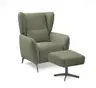 Hocker EILA - Stoff, Olive
