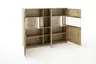 Highboard - mit Beleuchtung, Eiche teilmassiv