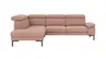 Ecksofa Hudson - Ecke links mit 2,5-Sitzer inkl. Kopfteil verstellbar, Stoff, Kupfer