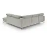 Ecksofa - 3-Sitzer mit Ecke rechts, Kopfteil verstellbar, Stoff, Natur