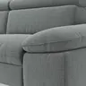 Ecksofa Felipa - Longchair links mit 2,5-Sitzer inkl. Armlehne verstellbar und Rückenlehne/Sitztiefe verstellbar (motorisch), Stoff, Grau