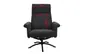 TV-Sessel MORTON mit Hocker - drehbar, Relaxfunktion, Stoff, Grau