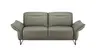 Sofa Victoria - 2,5-Sitzer inkl. Kopfstütze/Armlehne verstellbar, Leder, Grau