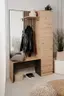Kompaktgarderobe - Artisan Eiche Nachbildung, Anthrazit