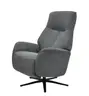 TV-Sessel MARCELAS - drehbar, Relaxfunktion, Kopfteilverstellung, Stoff, Grau