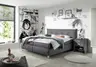 Boxspringbett HAROA- Liegefläche ca. 180x200 cm, Stoff, Grau, Bonell, Inkl. Topper