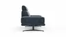 Sofa Hubertus - 2-Sitzer, Kopfstütze verstellbar, Stoff, Blau