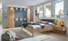 Schlafzimmer - inkl. Polsterkopfteil, Bianco-Eiche-Nachbildung, Lava Dekor, Absetzung Hirnholz