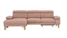 Ecksofa Hudson - Longchair links mit 2,5-Sitzer, inkl. Kopfteil/Armlehne verstellbar und Relaxfunktion (motorisch), Stoff, Kupfer