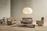 Sofa - 3-Sitzer, Relaxfunktion motorisch, Leder, Braun