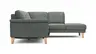 Ecksofa Rockport A - 2,5-Sitzer mit Ecke rechts inkl. Relaxfunktion (motorisch), Stoff, Grau