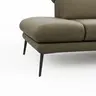 Sofa Elena - 2,5-Sitzer, Kopfteil/Armlehne verstellbar, Leder, Olive