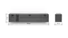 Lowboard Estana - Eiche massiv, Anthrazit 