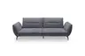 Megasofa PAYTON - 3-Sitzer, Stoff, Graublau