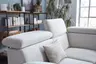 Ecksofa Felipa - Ecke links mit 2,5-Sitzer inkl. Relaxfunktion (motorisch) und Kopfteil verstellbar, Stoff, Natur