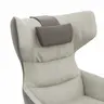 Drehsessel Houston Relax - Größe M, inkl. Relaxfunktion (motorisch), Aufstehhilfe und Kopfstütze, Stoff, außen Taupe/innen Natur