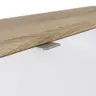 Schuhschrank - B ca. 99 cm, Eiche Struktur Nachbildung, Weiß Hochglanz