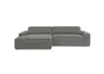 Ecksofa - Longchair links mit 2-Sitzer, Sitzvorzug motorisch, Stoff, Graphit