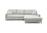 Ecksofa - 3-Sitzer mit Longchair rechts, Schlaffunktion, Stoff, Creme