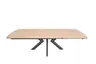 Esstisch MAXIE - ausziehbar, LB ca. 190x98 cm, Glaskeramik, Holzfarben