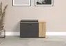 Sitzbank - B ca. 80 cm, Anthrazit, Eiche Coast Evoke Nachbildung