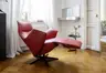 Relaxsessel Girona - Relaxfunktion (motorisch), Leder, Rot