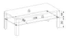 Couchtisch - LB ca. 120x60 cm, Eiche Nachbildung, Eiche dunkel Nachbildung