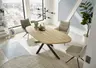 Stuhl MANDY - drehbar, Stoff, Graubeige