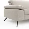 Sofa Rafaela 2.0 - 3-Sitzer inkl. Kopfteil verstellbar, Stoff, Champagner