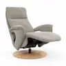 Sessel Tulsa Relax - Größe M, inkl. Fußteil/Rückenlehne verstellbar (motorisch), inkl. Kopfteilverstellung, Stoff, Graubeige