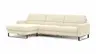 Ecksofa Valera - Longchair mit 3-Sitzer rechts inkl. Rückenlehne verstellbar und Relaxfunktion motorisch, Stoff, Natur