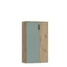 Schuhschrank FINLEI - B. ca. 70 cm, Eiche Dekor, Salbei