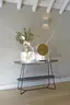 Konsolentisch Fano - BHT ca. 120x75x45 cm, HPL, Graubraun