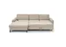 Ecksofa CALM MOVE 2.0 - Longchair links mit 2,5-Sitzer, Schlaffunktion, Feincord, Sand