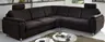Ecksofa - 2,5-Sitzer, Ecke rechts in Stoff Dunkelbraun