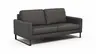 Sofa Enna - 3-Sitzer, Leder, Anthrazit