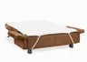  Faltsofa Easy - 2-Sitzer, ca. 140 cm inkl. Schlaffunktion/Topper/Armteil verstellbar, Stoff, Rot
