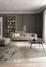 Sofa Arrezo - 3,5-Sitzer, Leder Taupe, Rücken verstellbar