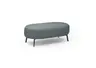 Hocker CARLLOTA - LB. ca. 125x73 cm, Stoff, Graublau