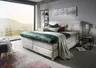 Boxspringbett Alpin - Liegefläche ca. 180x200 cm, Stoff, Graubeige
