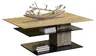 Couchtisch - Holzplatte drehbar, LBH ca. 125x75x44 cm, Riffbuche massiv