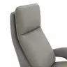 Sessel Tulsa Relax - Größe L, inkl. Maxirücken und Kopf-/Fußteil/Rückenlehne verstellbar, Leder, Graubeige