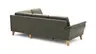 Ecksofa Rockport A - 2,5-Sitzer mit Ecke rechts inkl. Relaxfunktion (motorisch), Leder, Dunkelgrau