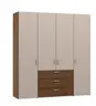 Drehtürenschrank JOIN IT- B ca. 202 cm, Nussbaum Dekor, Nougat